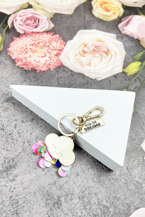 2" CLOUD WITH "FOLLOW YOUR DREAMS" KEYCHAIN