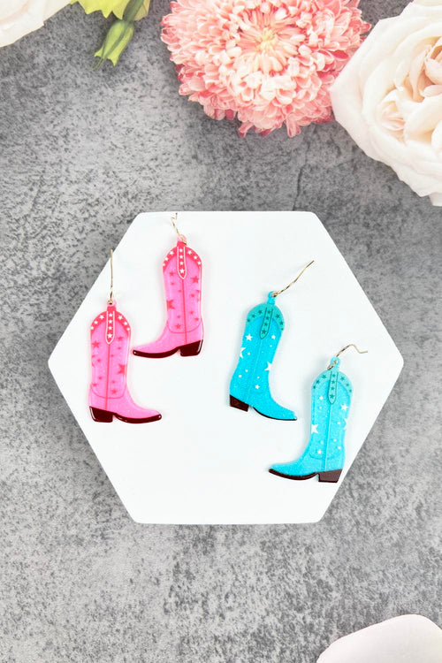 RODEO BOOTS HOOK EARRING