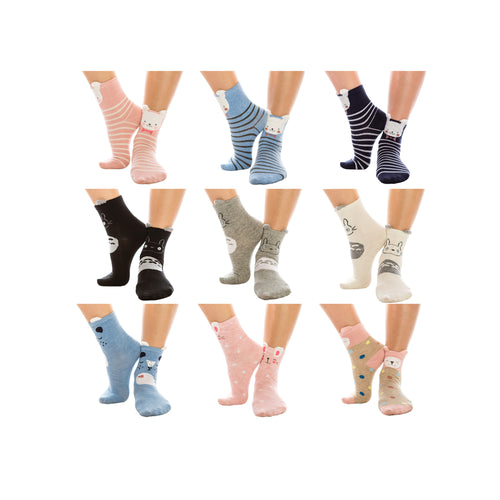 Fashionazzle Women's Animal Funny Casual Cotton Ankle & Crew Socks (9 Pack)