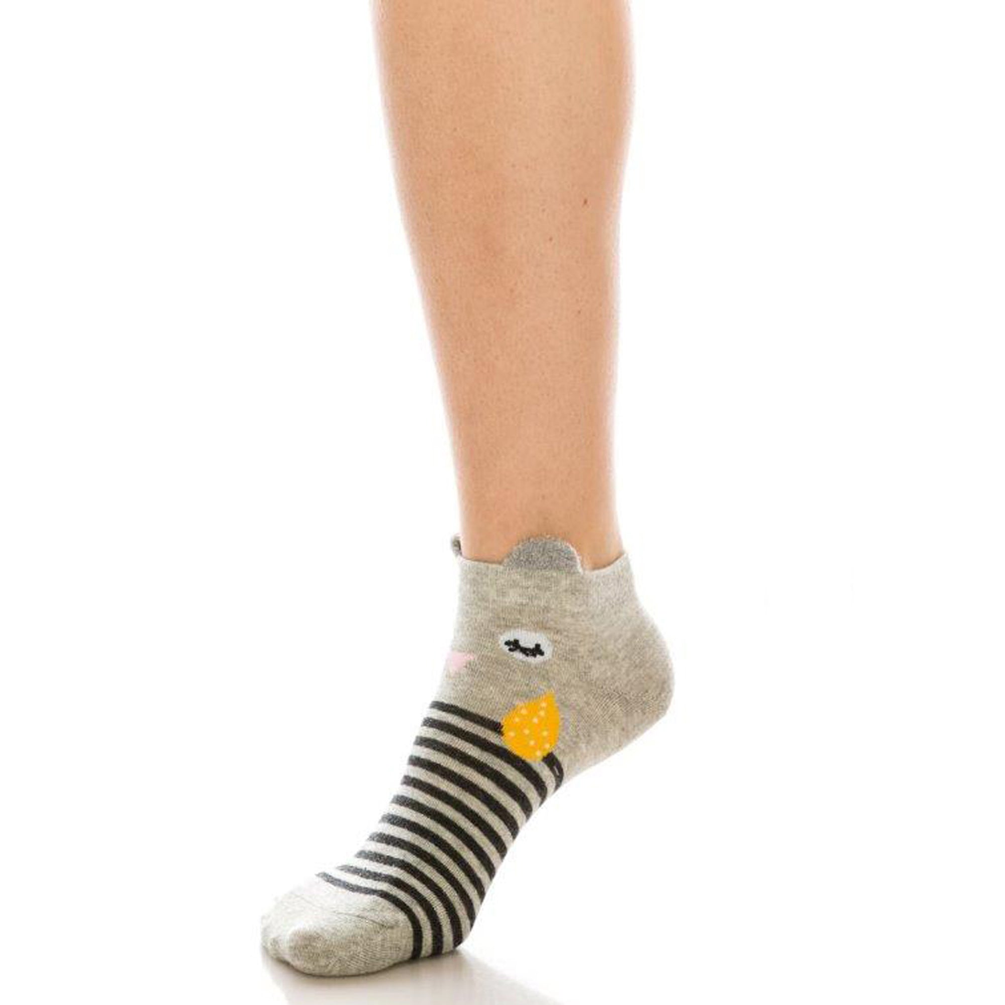 Fashionazzle Women's Socks Animal Printed Cotton Ankle Socks (6 Pack)