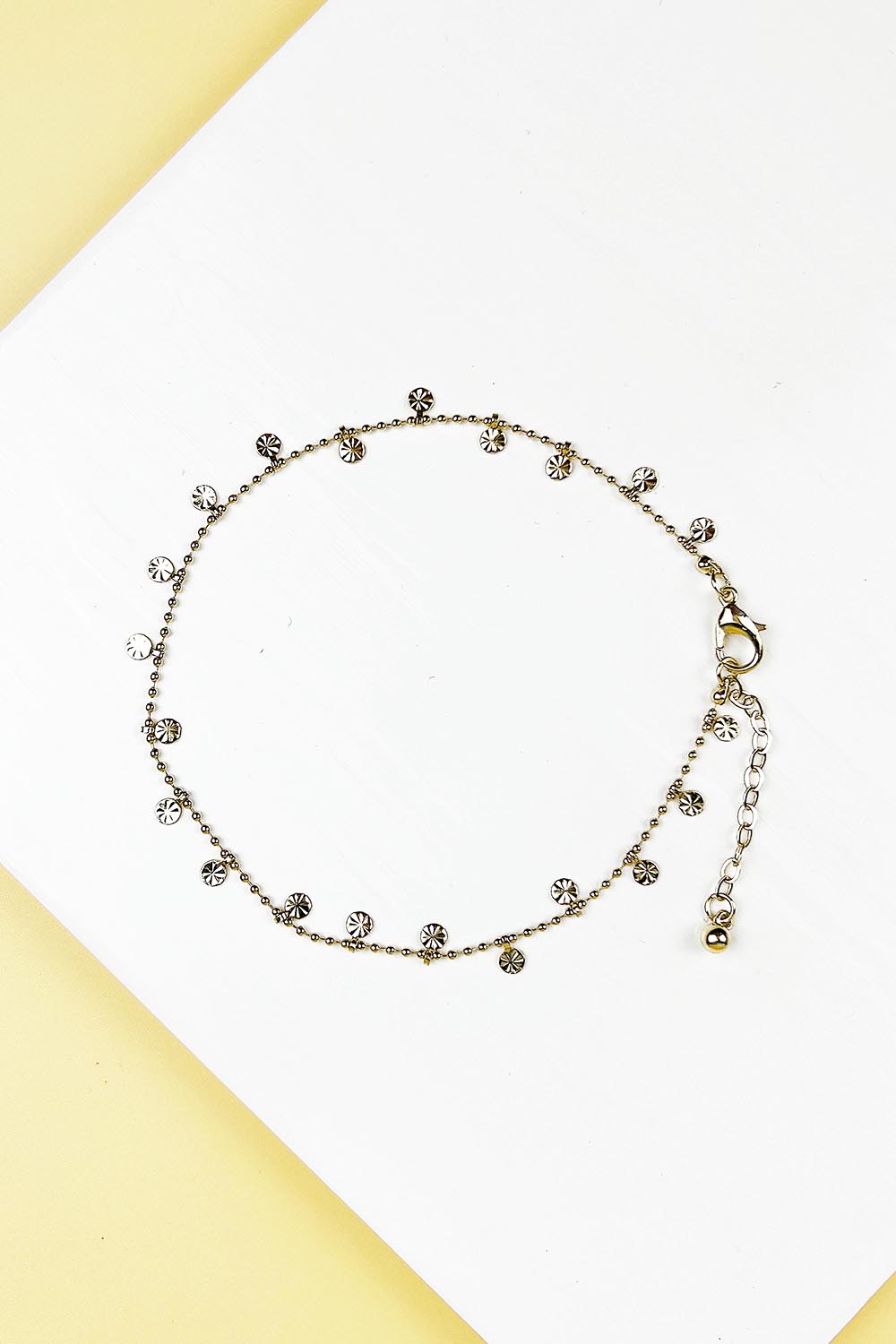 9" ROUND SHAPED BRASS METAL CHAIN ANKLET