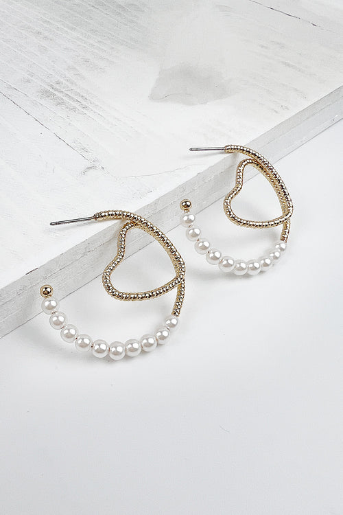 1.25" ROUND SHAPED ACRYLIC PEARL EARRINGS