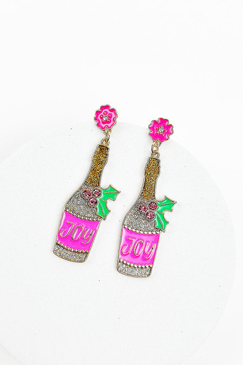 CHRISTMAS CHAMPAGNE POST EARRING