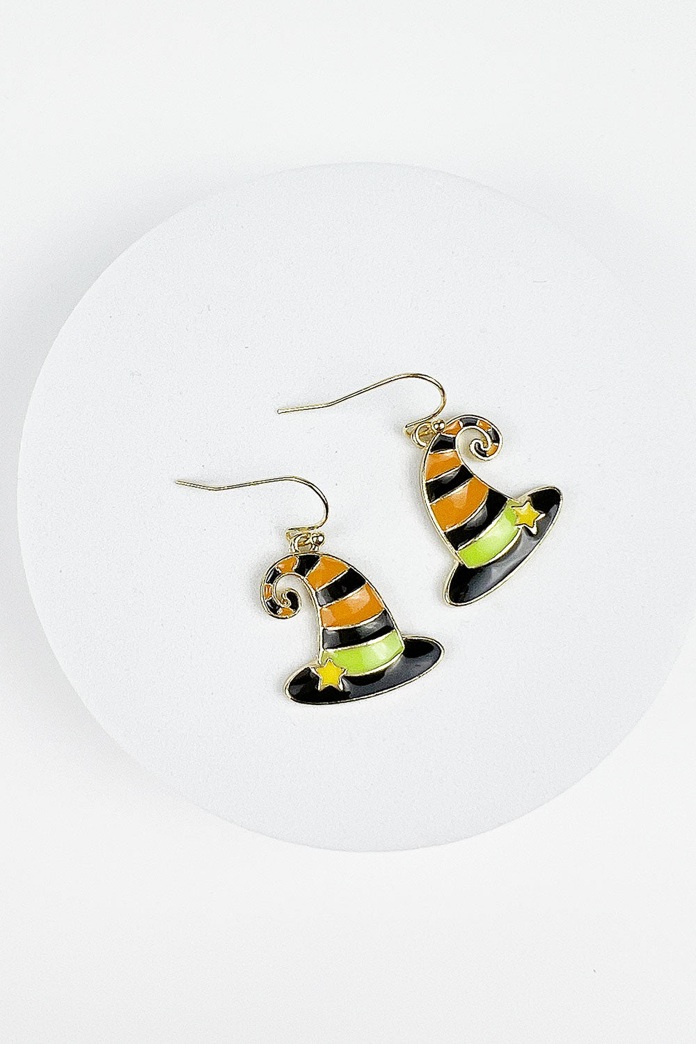 HALLOWEEN WITCH HAT  FISH HOOK EARRING