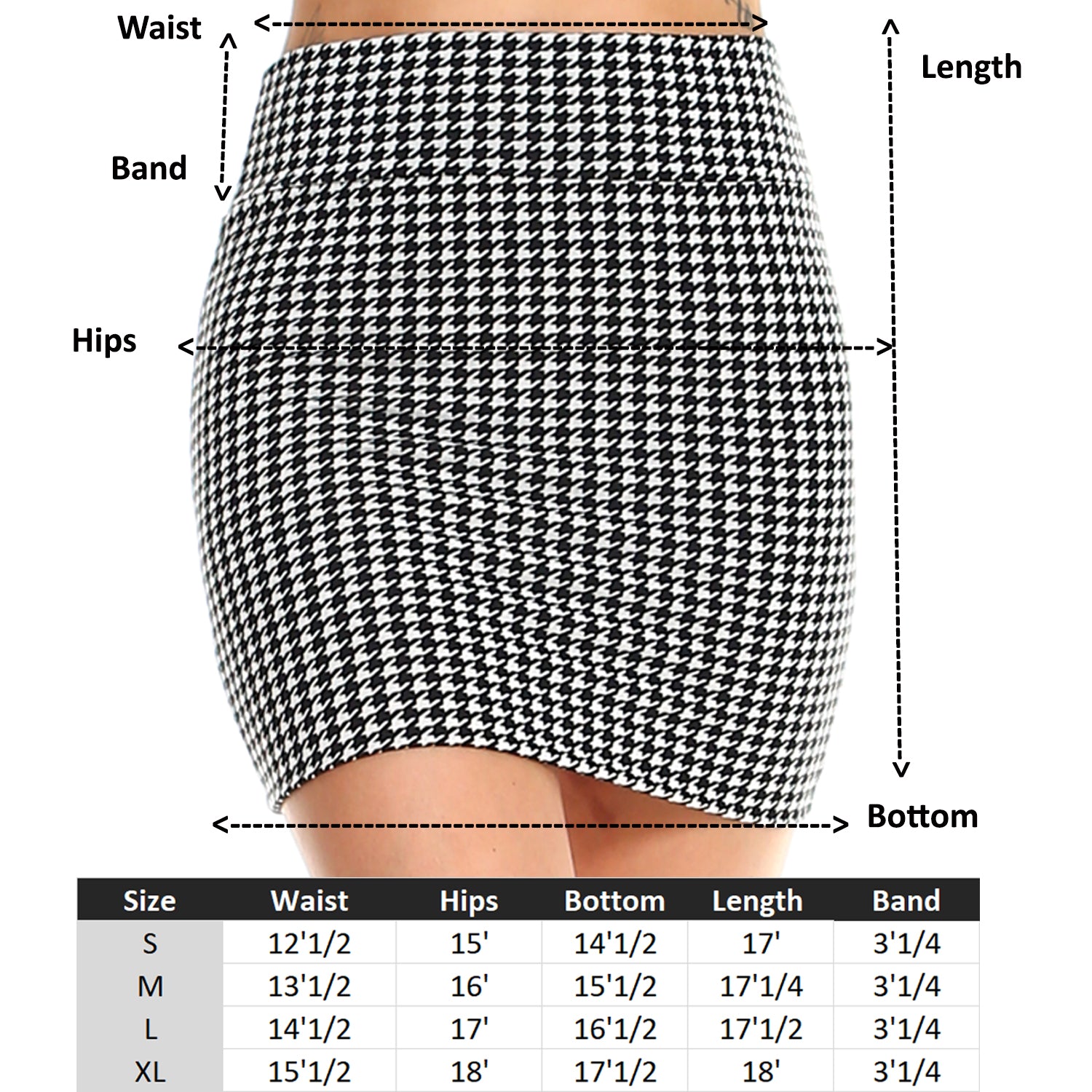 Fashionazzle Women's Casual Stretchy Bodycon Pencil Mini Skirt Print#8