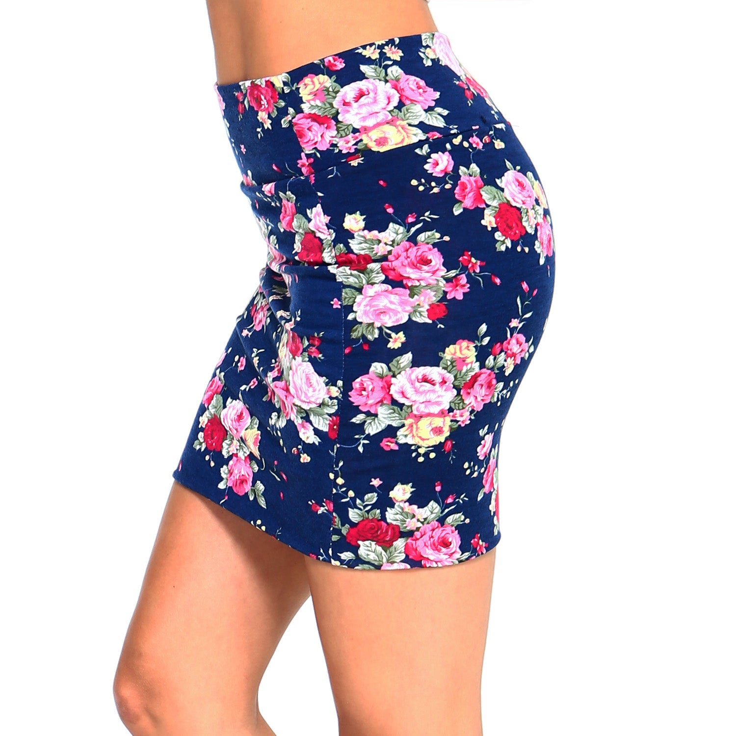 Fashionazzle Women's Casual Stretchy Bodycon Pencil Mini Skirt Print #35