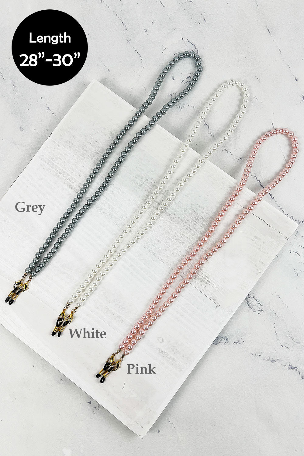 Pearl Face Mask Lanyard with Lobster Clasp