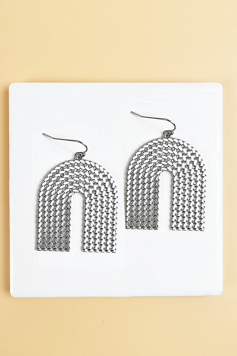 2.25" ROPE TEXTURE ARCH EARRINGS