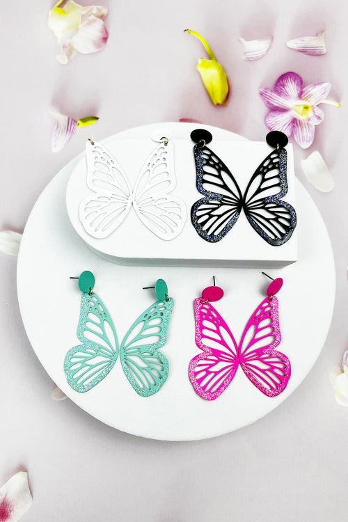 BUTTERFLY COLOR COATED POST EARRING