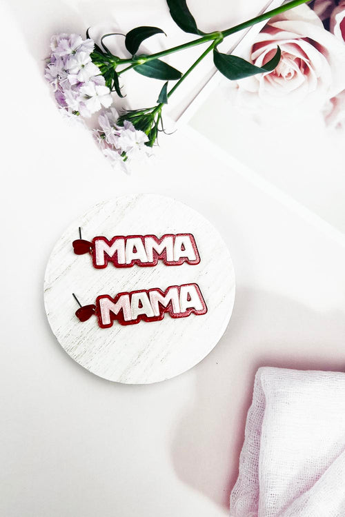 MAMA LETTER  ACRYLIC MOTHERS DAY POST EARRING