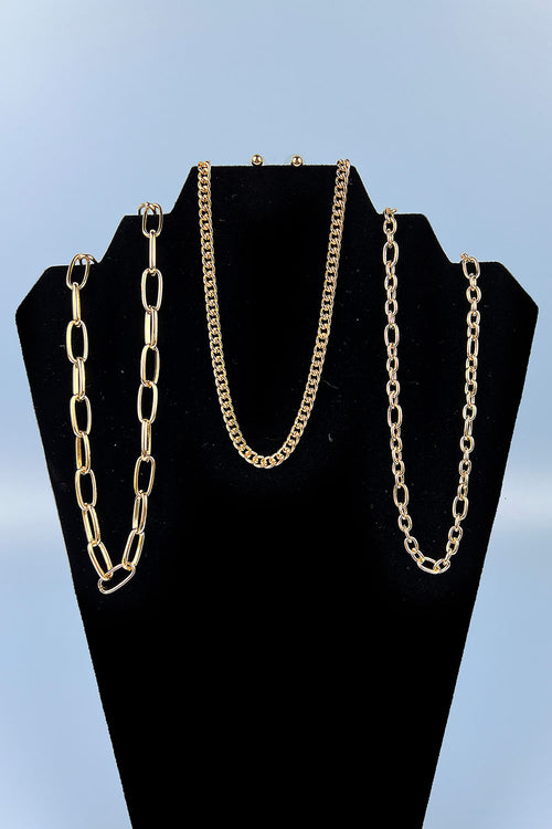 Set of 3 16" + 17" + 18" CHAIN NECKLACE