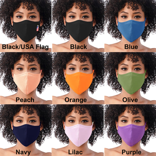 3 Layer Unisex Face Mask, Washable & Reusable Mouth Cover Cotton Mask